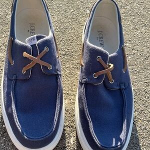 J. Crew Blue Boat Shoes Size 8.5